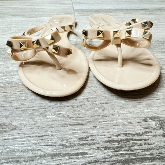 OLIVIA MILLER Rock Studded Flip Flops Size 9 - Picture 5 of 5